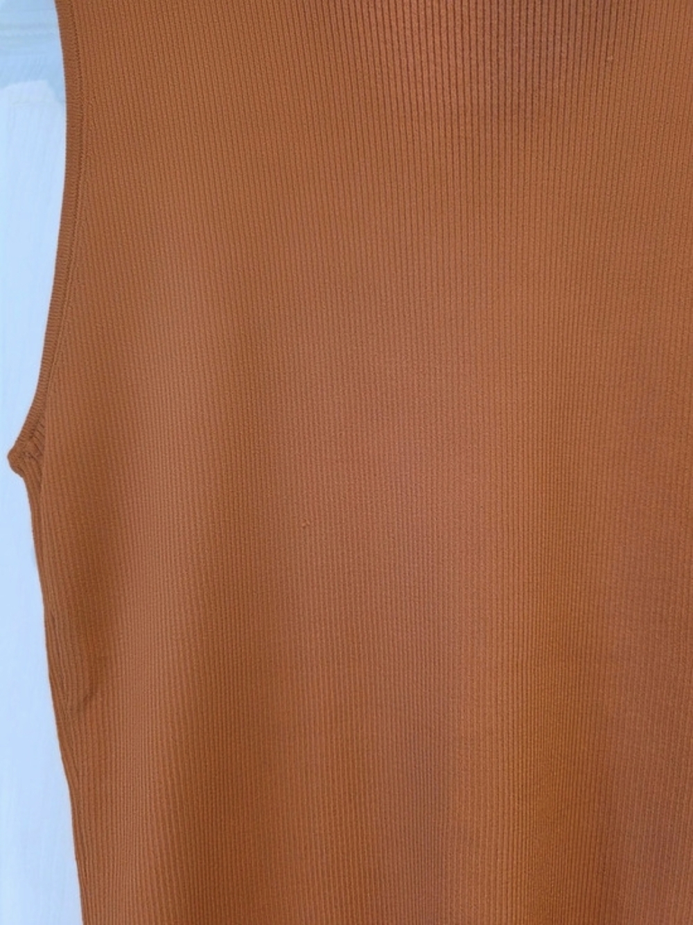 Ruby Rd. Woman Beaded Tank Top Rust Orange Ribbed Sleeveless Plus 2X - Picture 10 of 11